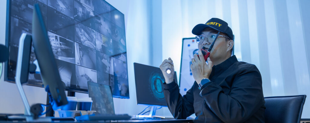 security guard locating staff member through rtls